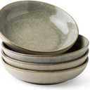 AmorArc 8.5'' Large Pasta Bowls, 36oz Stoneware Wide Serving Bowls Set of 4 for Kitchen for Salad,Fruit,Oatmeal, Microwave Safe, Reactive Glaze