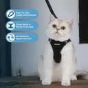 Voyager Step-in Pet Harness - All Weather Mesh, Adjustable Step in Harness for Cats and Dogs by Best Pet Supplies - 307S Black, M (M (Chest 15 - 17"))