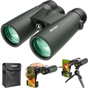 Adorrgon 15x45 HD Binoculars for Adults High Powered with Phone Adapter, Tripod and Tripod Adapter - Large View Binoculars with Clear Low Light Vision for Bird Watching Cruise Travel