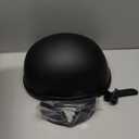 German Motorcycle Helmet, Adult Half Helmet, Open Helmet, DOT Approved Vintage Half face Helmet for Cruiser Scooters and Motorbikes. (X-Large,Matte Black)