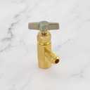 R600a Refrigerant Valve Bottle Opener Brass 7/16" Female Thread to 1/4" SAE Male Thread Self-Sealing Can Tap Adapter for Air Conditioning Refrigerant