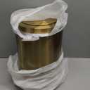 Gold Bathroom Trash Can with Lid  2.4 Gallon Small Brass Garbage Can, Swing Lid & Non-Slip Base for Office, Laundry,Bedroom(Single) (SINGER)