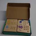 Wooden Montessori Number Blocks for Toddlers, Counting Peg Board for Kids Age 3 4 5,Preschool Learning Toys,Ideal for Kids 3 4 5 Years Old
