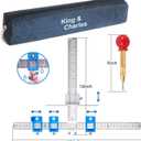 King&Charles Cabinet Hardware Jig, Metal Cabinet Handle Jig with Automatic Center Punch, Perfect Set - Avoid Jitter Caused by Direct Drilling, Use for Handles and Pulls on Drawers/Doors.