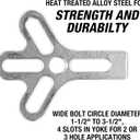 OEMTOOLS 25053 Heavy Duty Harmonic Balancer Puller Set, Engine Repair and Maintenance, Durable Alloy Steel Construction, Automotive Pulley Remover