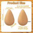 4 Pcs Wooden Coat Hanger Hooks Water Drop Shaped Hat Rack Wall Mounted for Wall Dressing Room Decor