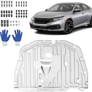 Engine Splash Shield Guard with Gloves Fit for Honda Civic 2021 2020 2019 2018 2017 2016 - Under Car Splash Shield Protect Engine - Replace #74110-TBA-A00 Car Accessories Automotive
