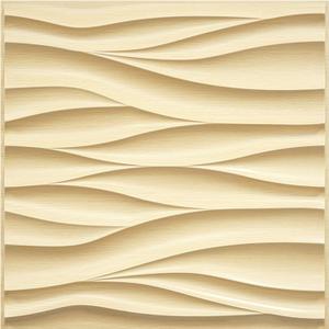 STICKGOO Wave Wall Panels for Interior Wall Decor, Light Oak 3D Wall Panels Accent Wall, Paintable 3D Wall Decor Covering Panels for Living Room Bedroom, Pack of 12 Tiles