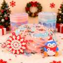 Christmas Slime 8 Pack, for Kids, Cocofluff Themed Slime Kit for Sensory Play, Stocking Stuffers for Girls & Boys, Party Favors, Unique Textures (Crystal & Butter & Cloud Slime 100ml)