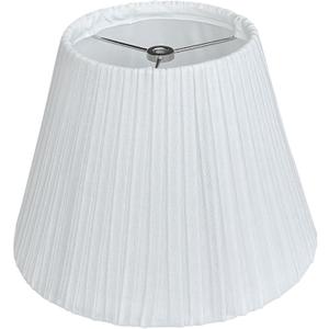 6" Top x 10" Bottom x 7.5" High Small Lamp Shade, Handmade of Natural Linen
White Pleated Bell Shade for Table Lamps, Floor Lamps and Bedside Lamps, Spider Fitter