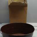 1 Pcs Firewood Log Bucket 15.8 Inch Galvanized Tub Fireplace Rack Holder with Handles, Fireplace Wood Storage Decorative Bin for Hearth Indoor Outdoor, Winter Rustic Decor (Copper)