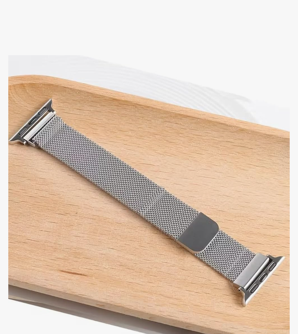 Mesh Stainless Steel Strap Two Magnetic Stronger Compatible iWatch Straps 38Mm 40Mm 41Mm 42Mm 44Mm 45Mm 46Mm 49Mm Stainless Steel Milanis Magnetic Ring Strap for Iwatch Ultra/2 Series 11/10/9/8/SE/7/6/5/4/3/2/2/1 Men'S And Women