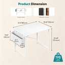 OLIXIS Small Computer Desk, 31 Inch Gaming Desks for Home Office | Writing Study Craft Work Table, Computer Workstation for Bedroom Small Spaces with Storage Bag, All White