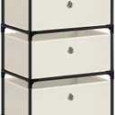 HAITRAL Fabric Storage Chest, Drawer Clothes Organizer - 4 Drawers Storage Organizer Unit for Closet, Easy Assembly Closet Dresser for Dorm, Bedroom, Hallway, Storage Bins (Off White)