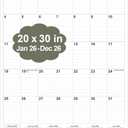 2026 Wall Calendar - Large Calendar 2026 from January 2026 - December 2026, 12 Months Calendar/Planner with Thick Paper, 20" x 30", Vertical, Black