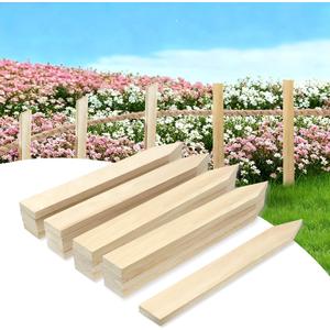 30 Pcs 12 Inch Wooden Garden Stakes, Wooden Stakes for Signs, Grade and Survey Stakes for Plant Support, Silt Fence, Farm Survey Boundaries, Baselines