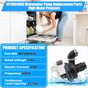 Upgraded W11084656 W10854710 Dishwasher Circulation Pump Compatible with Whirlpool Dishwasher Pump Motor Replacement W11612327 Kenmore KitchenAid Circulation Pump WDT730PAHZ0 WDTA50SAHZ0 WDT750SAHZ0