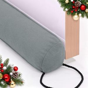 hyha 36 Inch Door Draft Stopper, Blocks Hot Cold Air with Removable Washable Cover, Gaps Up to 3 Inch, All-Season Noise and Wind Seal, Under Draft Stopper for Bottom of Door Window, Grey (Gray)