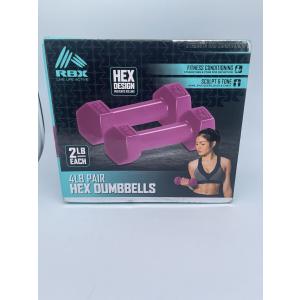 RBX HEX DUMBBELL SET PINK 2LB EA