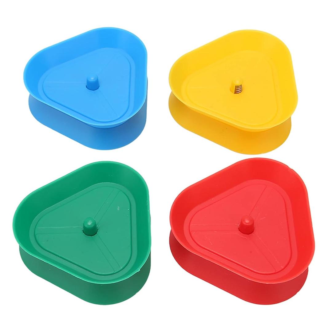 Pssopp Shaped, Standard Playing Card DecksPlaying Card Hand Holder Tray, Shaped Hands Poker Rack Holder, 4 Colors Round Spring Design for Adults Children