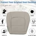 GXARTS Driver and Passenger Side Bottom and Top Lean Back Replacement Leather Seat Cover Tan #LG00 or LF40 Compatible with Lexus LX470 4x4 AWD 4WD 1998 1999 2000 2001 2002 2003 2004 2005 2006 2007