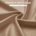 Pinch Pleated Taupe Velvet Curtains for Living Room Modern Elegant Plush Velvet Luxury Fabric Room Darkening Window Drapes Bedroom Curtain 40x96