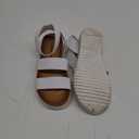 DREAM PAIRS Women’s Open Toe Ankle Strap Espadrille Flatform Platform Wedge Sandals 6.5, White