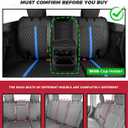 for Jeep Wrangler Seat Covers 4Door JL 2018 2019 2020 2021 2022 2023 2024 2025 2026, Custom Car Seat Cover Full Set, Luxury Waterproof Leather Protectors, Black Blue Trim,with Rear Cup Holder