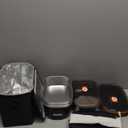 Heated Lunch Box,120W Electric Lunch Box for Adults with 1.5L 304 Stainless Steel Container, 12V/24V/110V Lonchera Elctrica Porttil for Travel,Work,Car,Truck (Pure Black, 1.5L x 4)