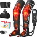 ALLJOY Leg Massager for Circulation and Pain Relief FSA, Gifts for Men Women Dad Mom, Leg Massager with Heat and Compression, 2 Heat 5 Modes 4 Intensities 4 Extenders