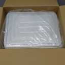 Sugarcane Fiber 40 oz 6 Compartments disposable plates with Lids Bagasse Plant Fibers Freezer Safe 25 Pack