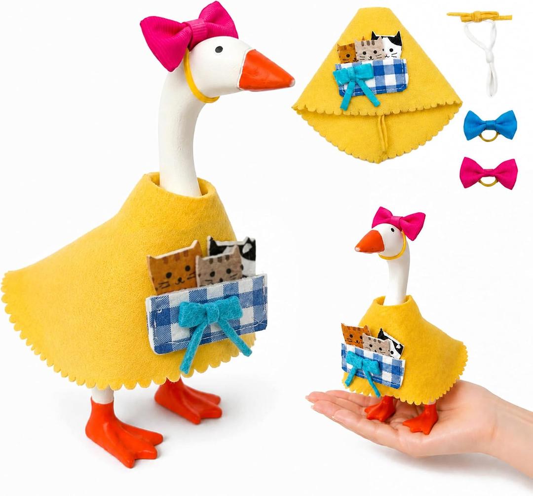 3 x 7 Inch Desk Goose Outfits Cat Theme, Mini Desktop Goose Accessories