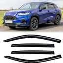 Rain Guards for 2023-2026 Honda HRV HR-V, Out-Channel Window Visor Shields Vent Deflector Shade Wind Dark Smoke 2024 2025 23 24 25 26, Tape-On Outside-Mount, 4PCS