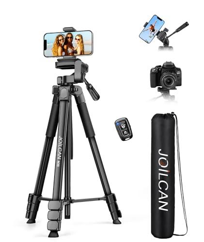JOILCAN Phone Tripod Stand - 67" Aluminum Extendable Tripod , Portable Tripods for iPhone Photos Selfie & Video