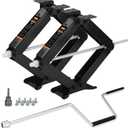 OULEME 24" RV Camper Scissor Jack, Heavy Duty 9500 lbs Travel Trailer Leveling Stabilizer with Crank Handle & Drill Socket - Set of 2