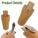 Pruner Holster,Garden Leather Hanging Pouch with Safety Lock for Hanging Pruning Shears for Garden Pruning Pliers Shears Scissors (Brown-2)