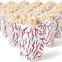 cyxevous 24Pcs Paper Boxes Purple Pink Crack Pattern Movie Hunters Birthday Decorations Snack Trays Boxes for Movie Hunters Party Decorations