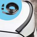 Car Rear Spoiler Roof Lip Kit, Carbon Fiber 3D Rubber Trunk Spoiler Trim Strip, Car Rear Spoiler Kit, Auto Exterior Accessories Punch-Free Installation for Most Cars