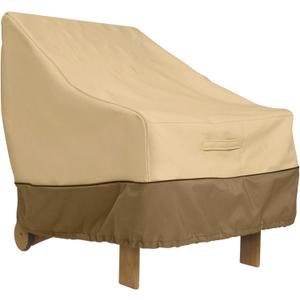 Classic Accessories Veranda Water-Resistant 30 Inch Patio Lounge Chair Cover, Patio Furniture Covers (Pebble/Bark/Earth)