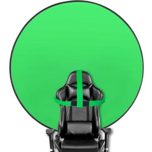 Portable Green Screen Chair, 57 in Greenscreen Backdrop with Stand Double Sided Foldable Green Background, Chroma Key, for Photography Streaming Gaming Photo Zoom Video Chats and Meeting, Xxl