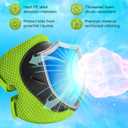 Kids Protective Gear Set Wemfg Knee Pads for Kids 3-8 Years Toddler Knee and Elbow Pads with Wrist Guards 3 in 1 for Skating Cycling Bike Rollerblading Scooter(Green)