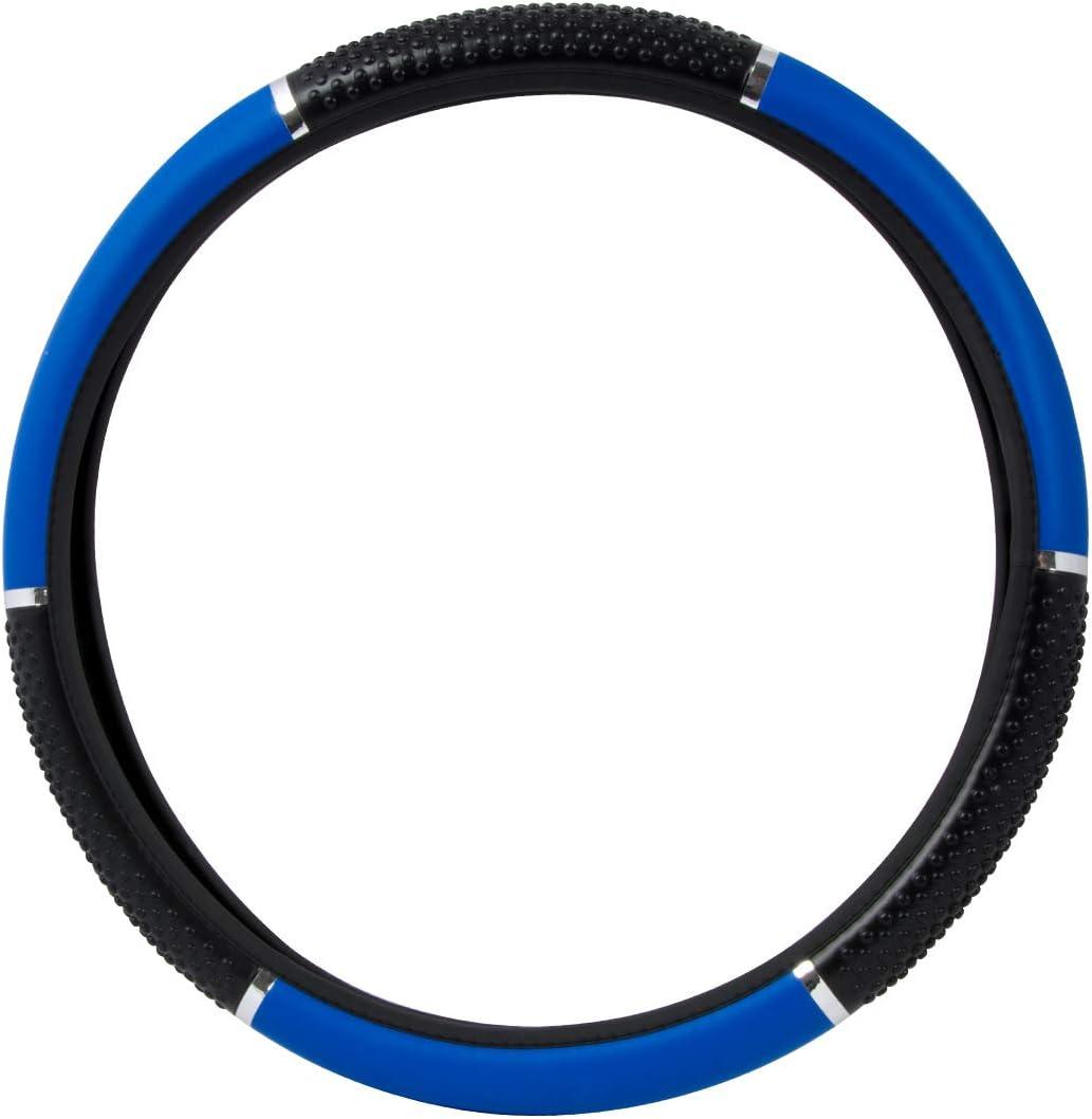 GG Grand General 54045 18 Inches Steering Wheel Cover Blue w/Black Hand Grips