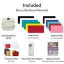 Cricut Explore 5 Multicolor Essential Bundle with EasyPress 9x9, Smart Vinyl & Smart Iron-On and 100+ Project Design eBook - DIY Cutting Machine for Vinyl, HTV, T-Shirts & Home Décor