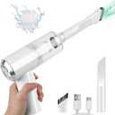 Auloea Mini Car Vacuum Cleaner(4500 pa) Portable Cordless Rechargeable, Tiny Handheld Vacuum, Computer Hand Vacuum for Keyboard and Laptop, Mini Hand Held Vac for Car and Home /V01/White