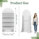 6FT Wooden Wedding Gift Display Arch, Original Design 4-Tier Champagne Wall | Party Favor Wall, Cupcake & Drink Shelf Backdrop for Reception, Ceremony, Baby Shower & Birthday Parties, Easy Assembly