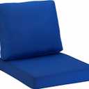 JMGBird Outdoor Seat/Back Chair Cushion Tufted Pillow, Indoor Deep Seat Chair Cushion Set 22"x22" (Sapphire Blue)