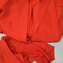 MorwenVeo Women's Fall Business Pant Suit Long Sleeve Formal 2 Piece Blazer Set Casual Office Work Outfits Red L