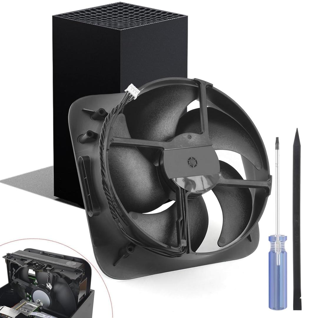 for Xbox Series X Internal Cooling Fan Replacement for Xbox Series X Console CPU Cooler with Repair Tools
