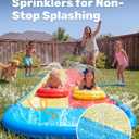 Sloosh 22.5FT Lawn Water Slide with Water Stomp, Slip Waterslide with 2 Bodyboards Summer Toy with Build in Sprinkler for Backyard Outdoor Fun for Kids