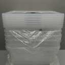 Clear Storage Latch Box 12 Quart, Plastic Organizing Box/Bin with Lid and Black Handles, 6-Pack